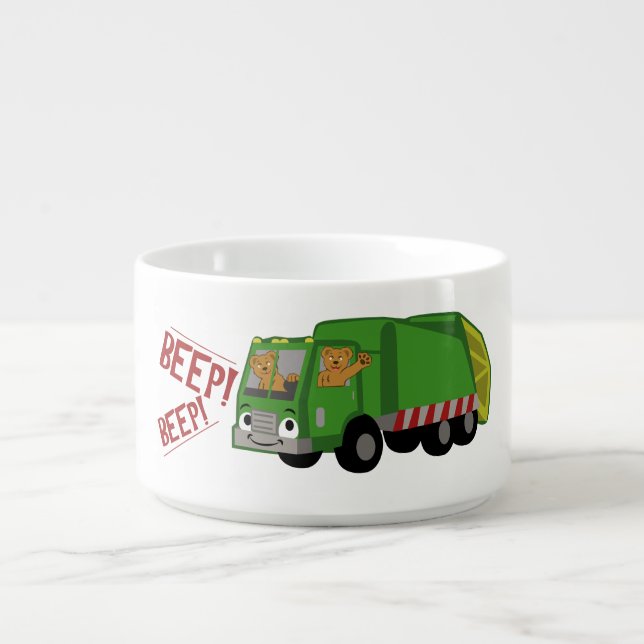 Bears Driving a Trash Truck Bowl (Center)