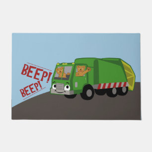 Bears Driving a Trash Truck Doormat