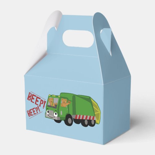 Bears Driving a Trash Truck Favor Boxes