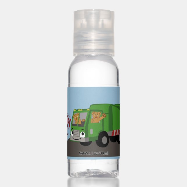 Bears Driving a Trash Truck Hand Sanitizer (Front)