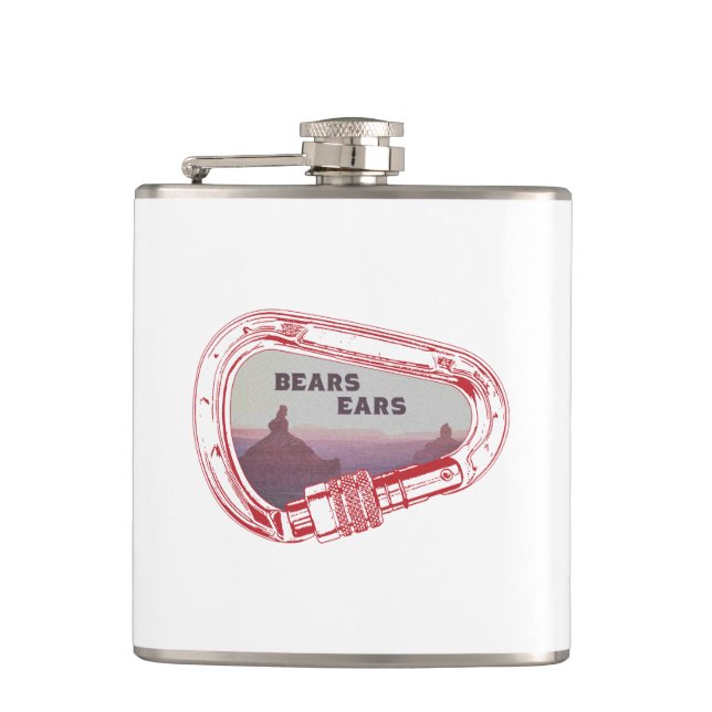 Bears Ears Climbing Carabiner Flask (Front)