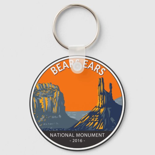 Bears Ears National Monument Utah Vintage Keychain