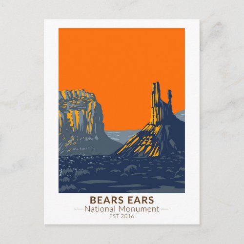 Bears Ears National Monument Utah Vintage Postcard