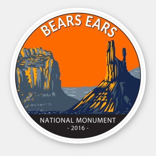 Bears Ears National Monument Utah Vintage Sticker