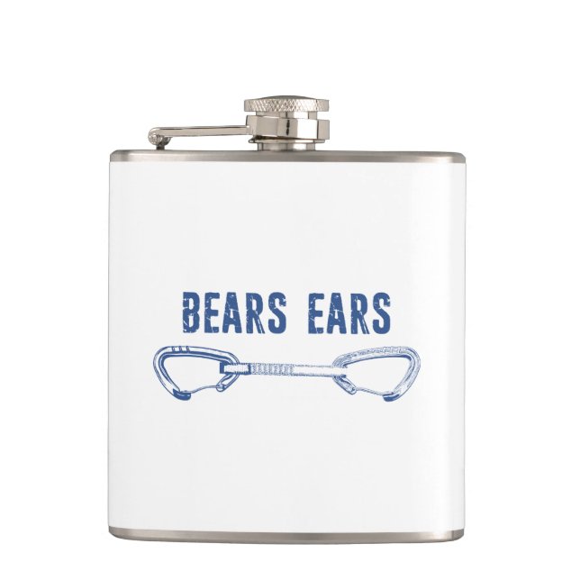 Bears Ears Rock Climbing Quickdraw Flask (Front)