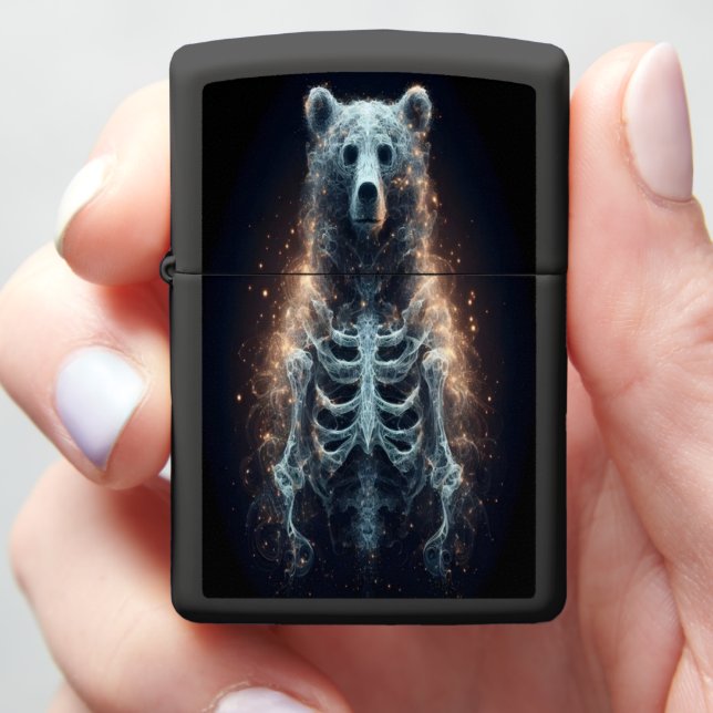 Bear's Essence In Smoke Zippo Lighter (In Hand)