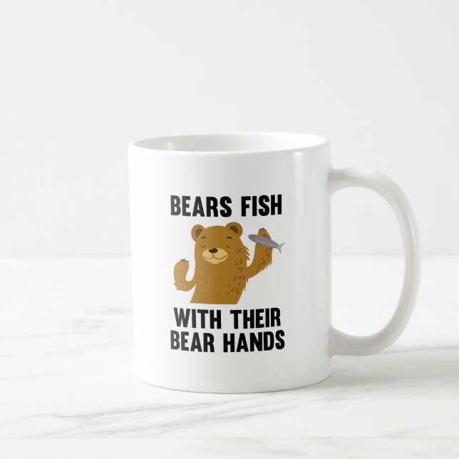 Bears Fish With Their Bear Hands Coffee Mug (Right)