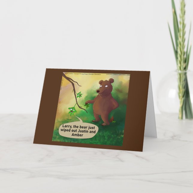 Bears Go In The Woods Funny Rick London Card (Front)