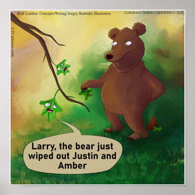 Bears Go In The Woods Funny Rick London Poster (Front)