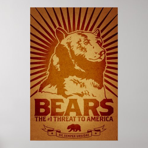 bears godless killing machines humor funny poster