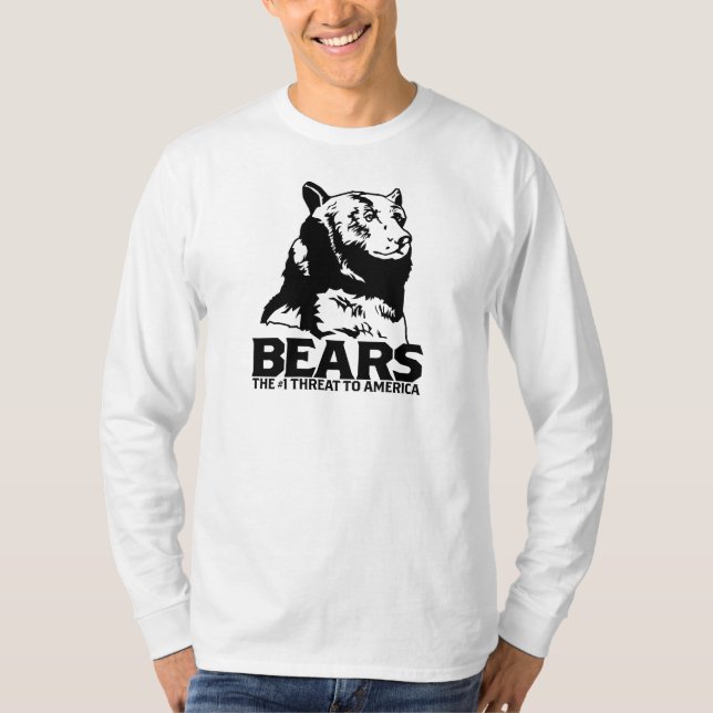 bears godless killing machines humor funny tshirt (Front)
