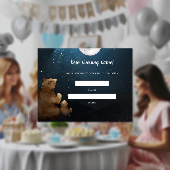 Bears Guessing Count Game Baby Shower Game Invitation (Creator Uploaded)