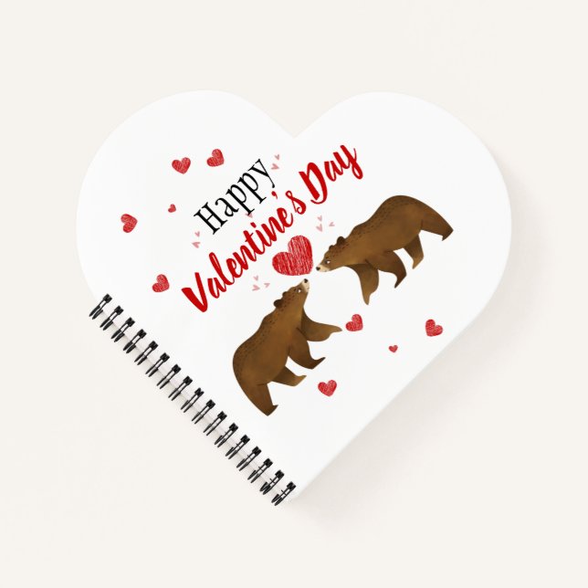 Bears & Hearts Valentine's Day Notebook (Front)