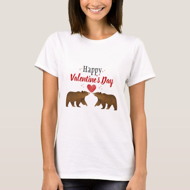 Bears & Hearts Valentine's Day T-Shirt (Front)