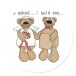 Bears I Said Yes Classic Round Sticker