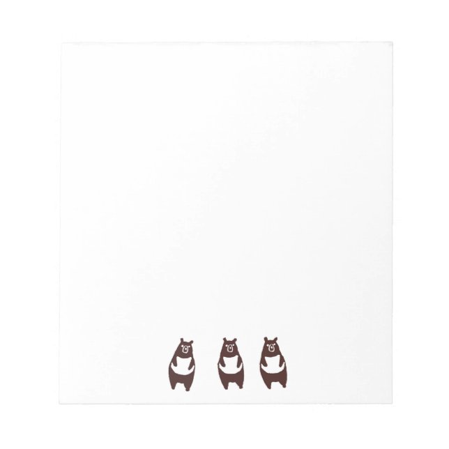 Bears In a Line Notepad (Front)