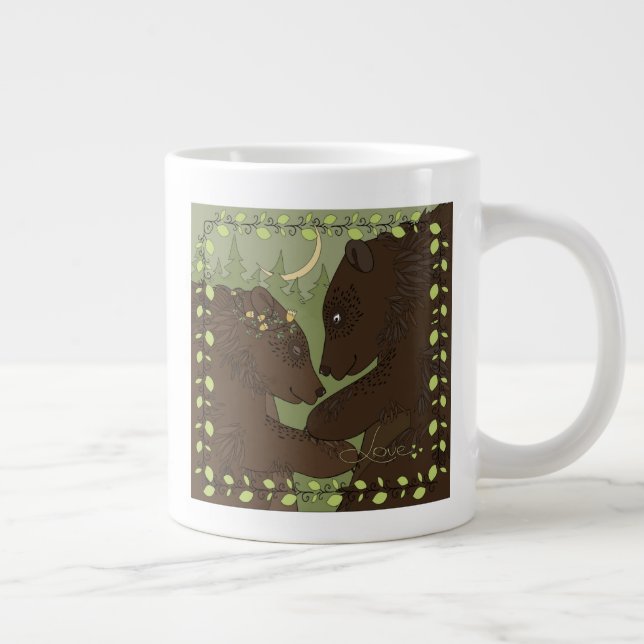 Bears in Love! Giant Coffee Mug (Right)