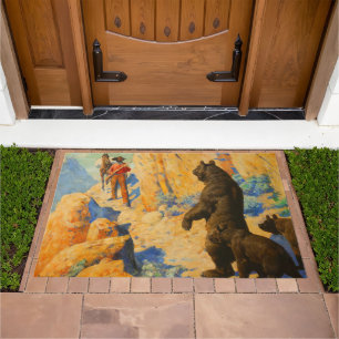 Bears in the Path Surprise W R Leigh 1904 Home Doormat