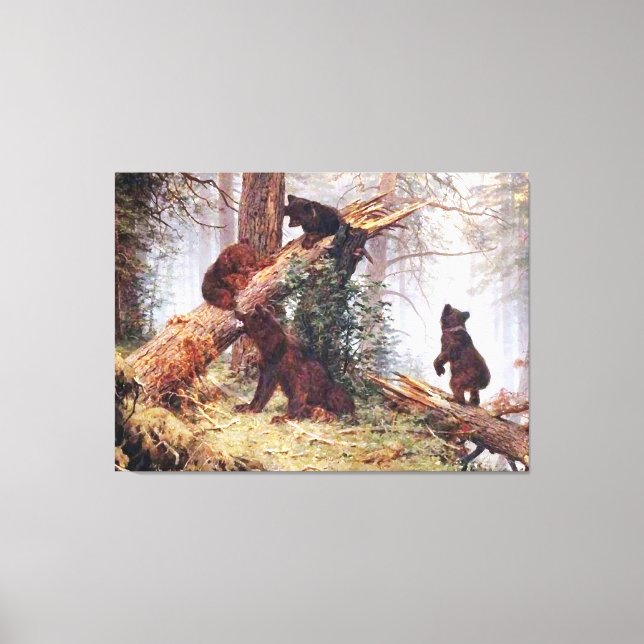 Bears in the Woods Canvas Print (Front)