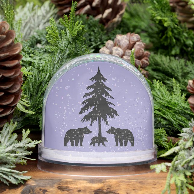 Bears in the Woods Snow Globe (Winter)