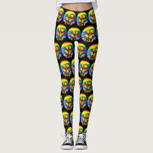 Bears Love Couple LGBT Rainbow Flag Leggings