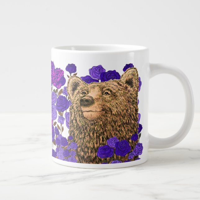 Bears Love Roses Giant Coffee Mug (Right)