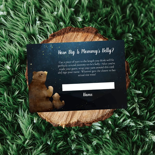 Bears Mom's Belly Size Baby Shower Game Invitation (Creator Uploaded)