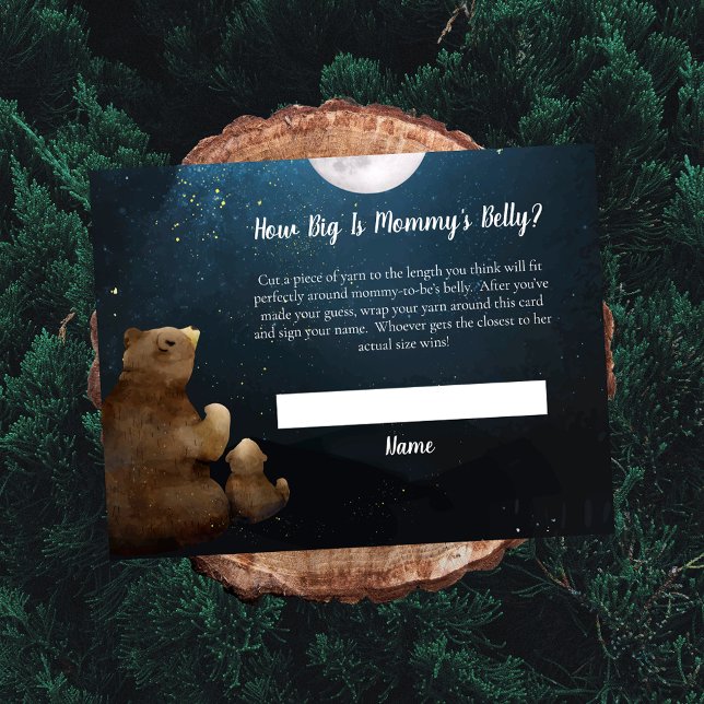 Bears Mom's Belly Size Baby Shower Game Invitation (Creator Uploaded)