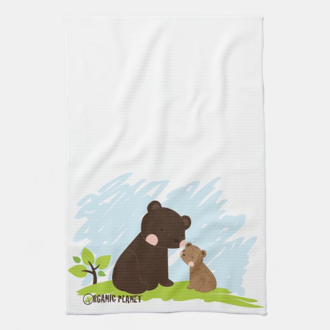 Bears Organic Planet Custom Kitchen & Bath Towels (Vertical)