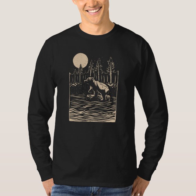 Bears predators Canada wilderness brown bears griz T-Shirt (Front)