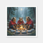 Bears Roasting Marshmallows Napkins