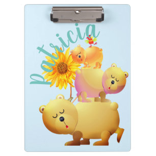 Bears, Rooster & Sunflower Tower Clipboard