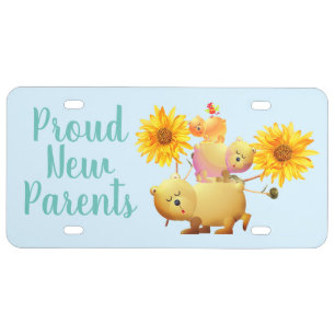 Bears, Rooster & Sunflower Tower License Plate