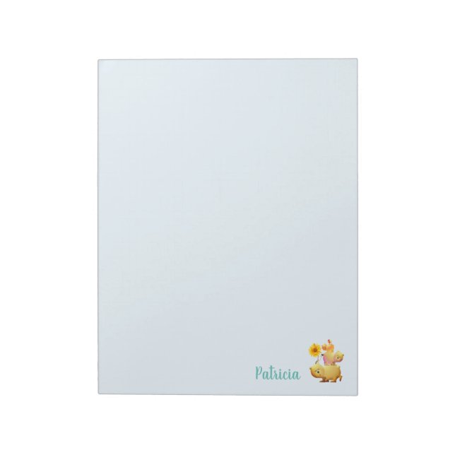 Bears, Rooster & Sunflower Tower Notepad (Rotated)