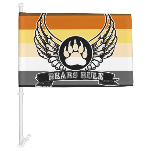 Bears Rule Gay Bear Pride Flag and Wings
