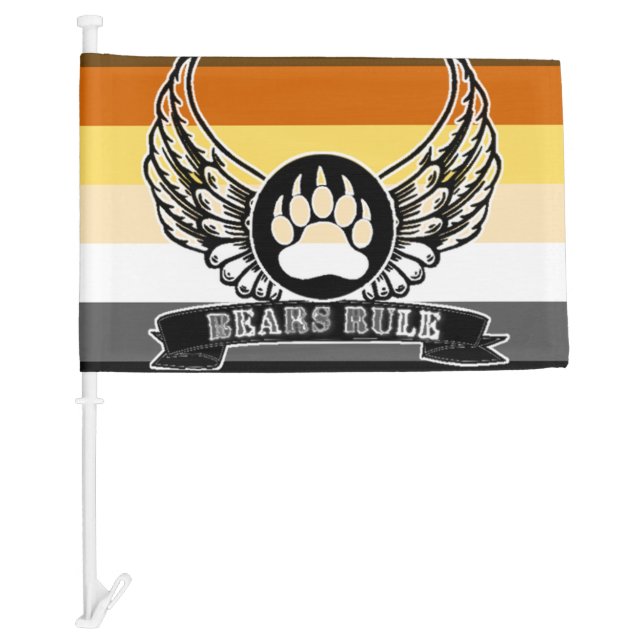 Bears Rule Gay Bear Pride Flag and Wings (Front)