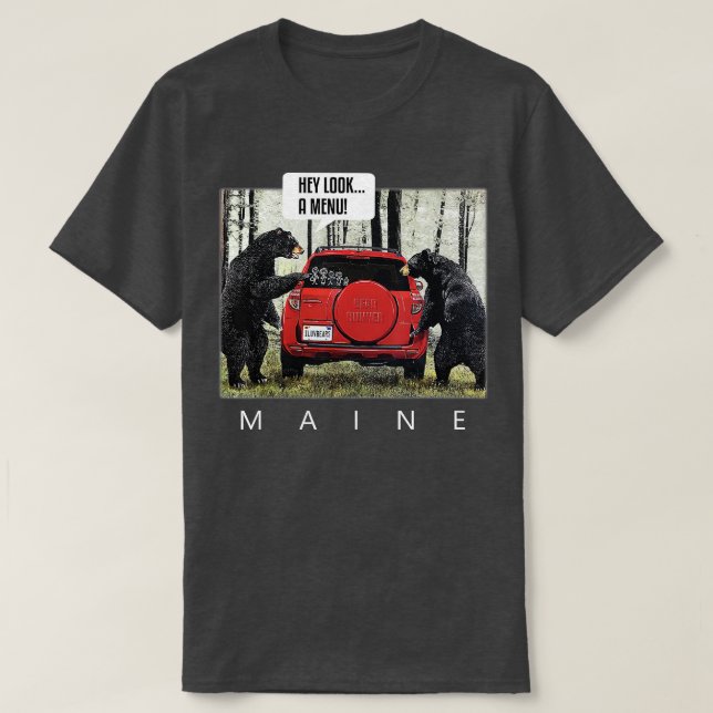 Bears Say Look A Menu  T-Shirt (Design Front)