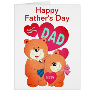 Bears Special Dad and Daughter Fathers Day Cards