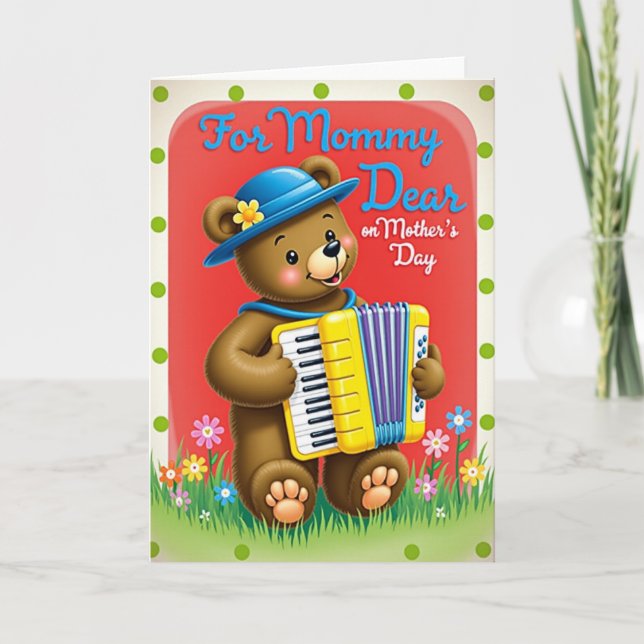 Bears Sweet Mothers Day Accordion Card (Front)