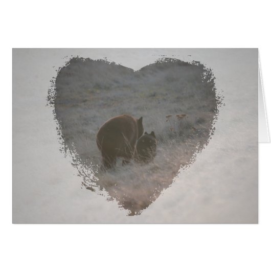 Bears Walking at Sunset Cards (Front Horizontal)