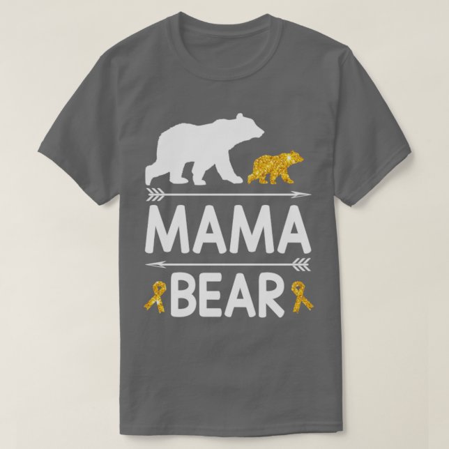 Bears Walking Together Mama Mother Mommy Son Daugh T-Shirt (Design Front)