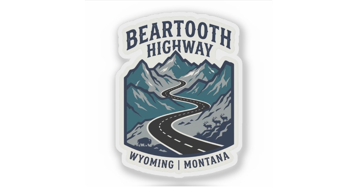 Beartooth Highway Custom-Cut Vinyl Sticker | Zazzle
