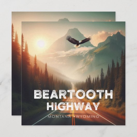 Beartooth Highway Montana Wyoming Eagle (Front/Back)