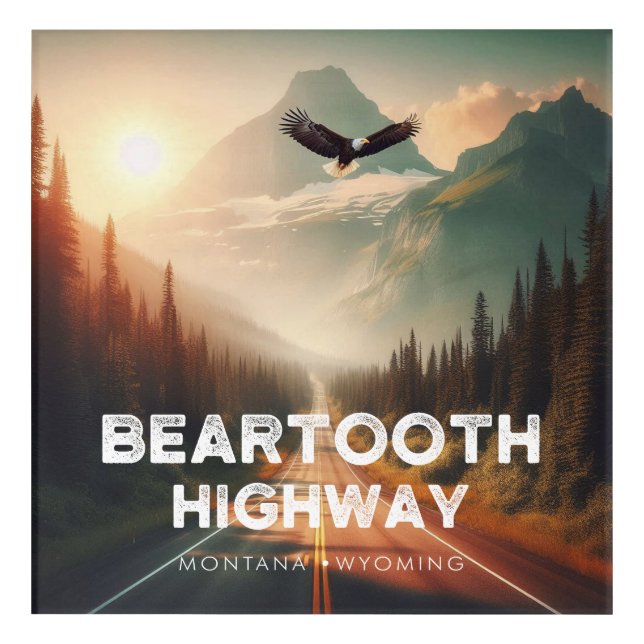 Beartooth Highway Montana Wyoming Eagle Acrylic Print (Front)
