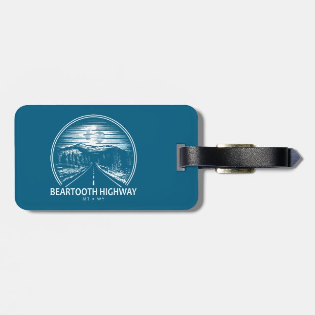 Beartooth Highway Montana Wyoming Forest Luggage Tag (Back Horizontal)