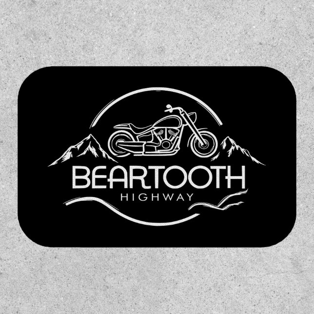 Beartooth Highway Montana Wyoming Motorcycle Patch (Front)