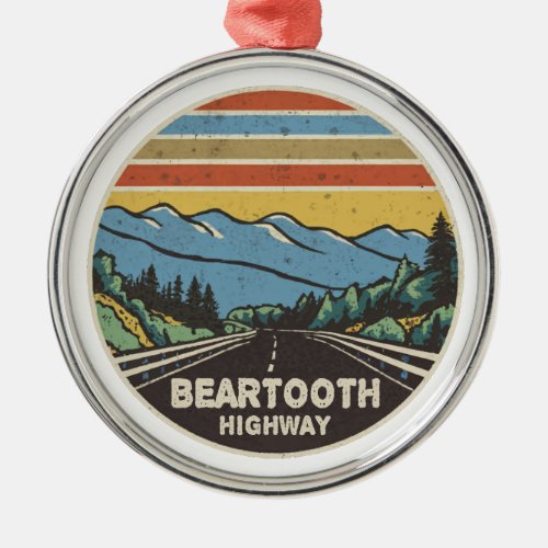 Beartooth Highway Montana Wyoming Mountains Metal Ornament