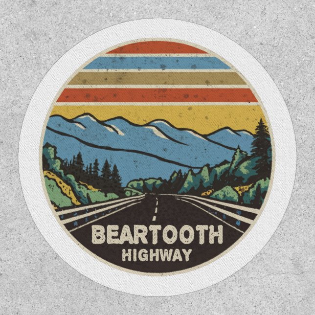 Beartooth Highway Montana Wyoming Mountains Patch (Front)