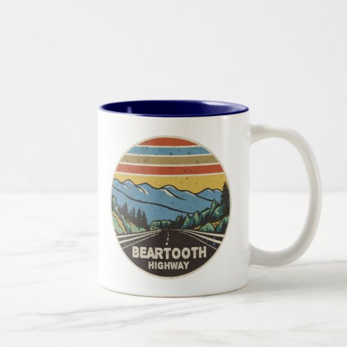 Beartooth Highway Montana Wyoming Mountains Two_Tone Coffee Mug