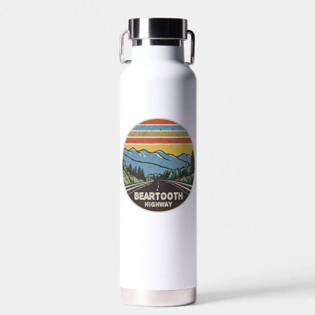 Beartooth Highway Montana Wyoming Mountains Water Bottle (Front)